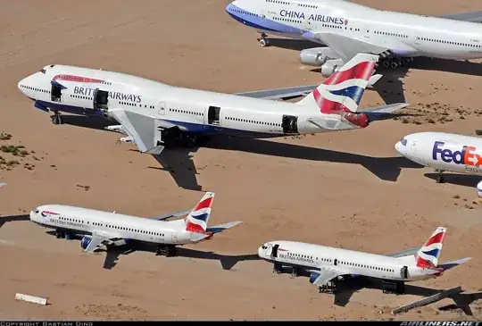 BA 747 in boneyard