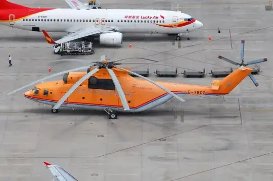 Mi-26 with 737 in background