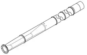 GE90-100 Central vent tube assembly