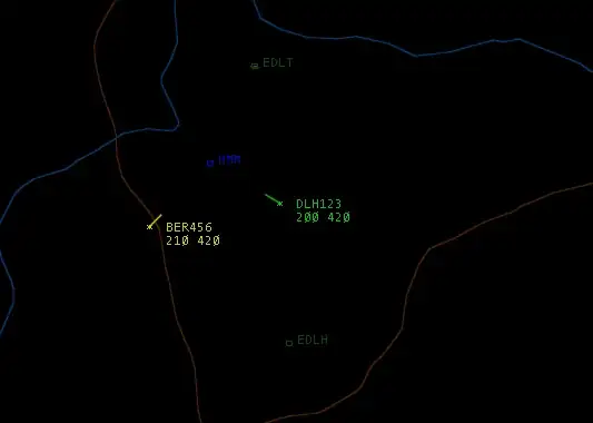 Two flights crossing over HMM VOR with vertical separation
