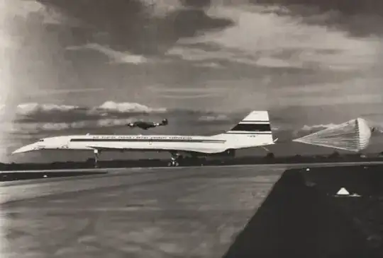 Concorde during brake tests