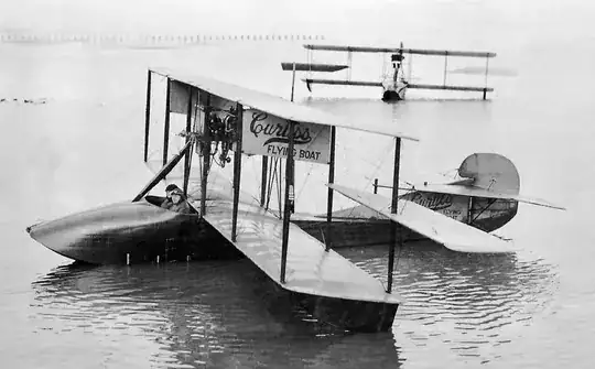 Curtiss Model F on the water