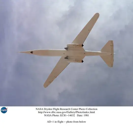 NASA AD-1 in flight