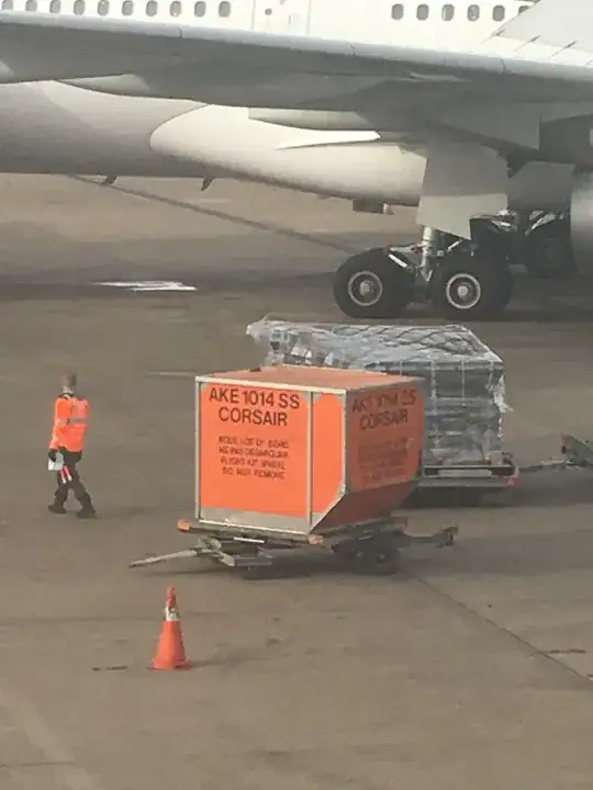 Orange container on ramp