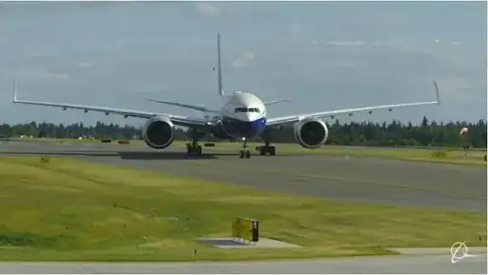 Boeing 777x' wings are folded