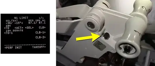 B737 N1 Limit and TOGA button