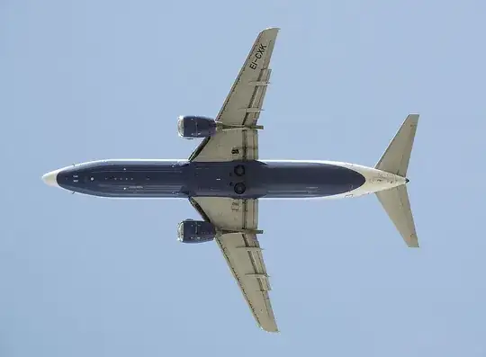 Boeing 737 bottom view