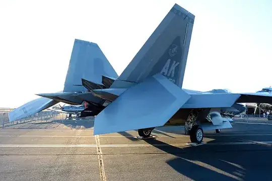F 22 Raptor Tail plane