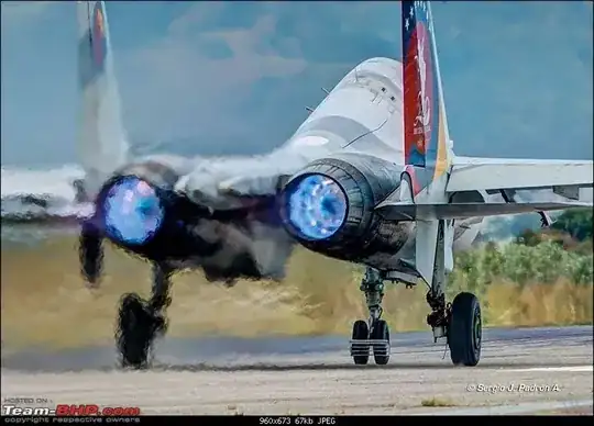 Su-27 on afterburner