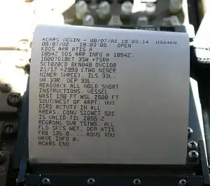 An ACARS printer