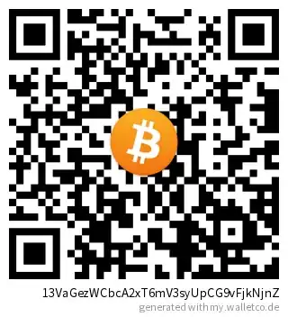 Generated QR-Code for cryptocurrency walletcode from my.walletco.de