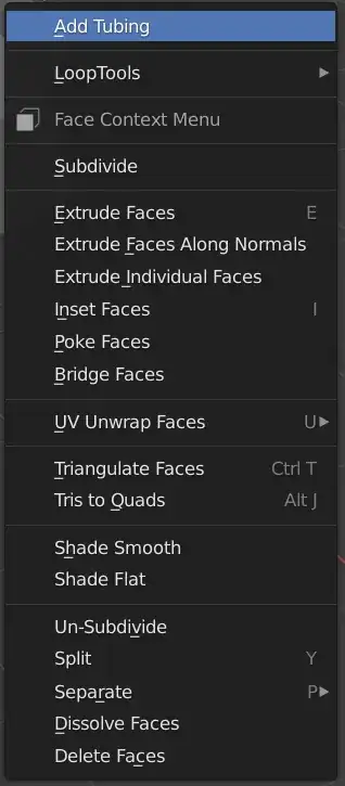 Add Tubing in the right click context menu