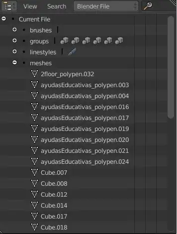 Blender file mesh data