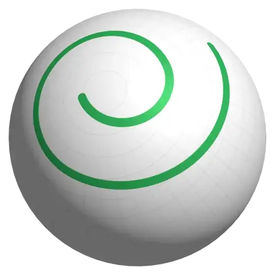 A spiral on a sphere