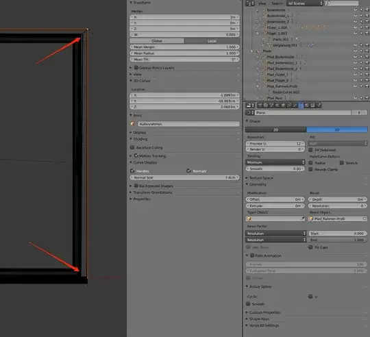 straight line, but uneven extude