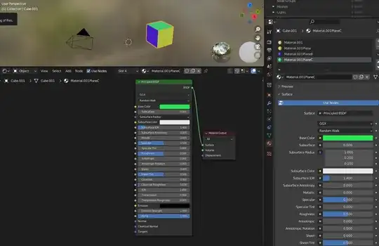 Simple Cube example with node tree