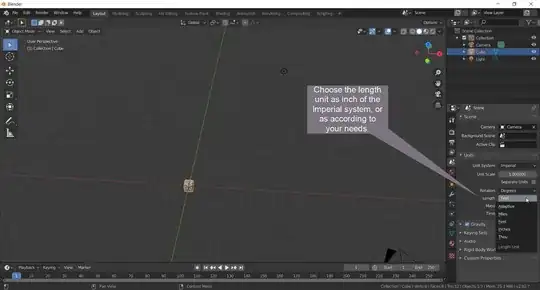 Change the length unit to inch