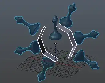 screenshot of duplifaced meshes