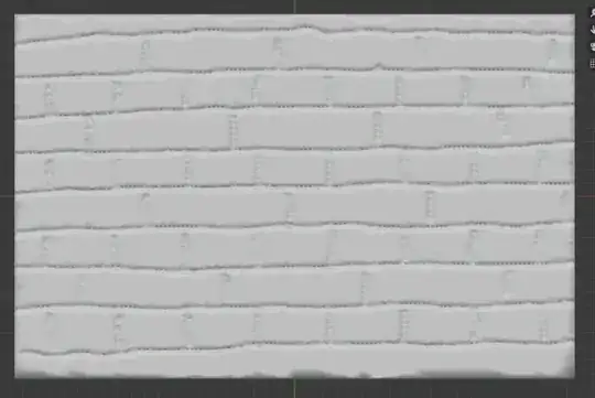 Sculpted brick wall with smooth shading