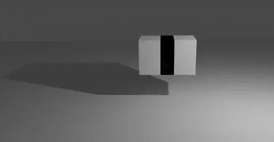 This is the two objects colliding in rendered mode