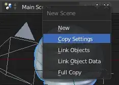 Creating a New Scene and copying settings