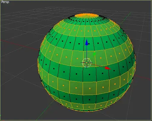 Selecting the faces.