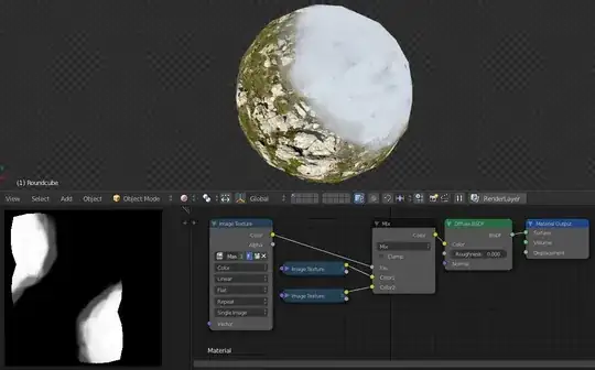 Using a mask image to factor between two textures