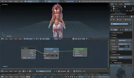 Shader for accessing the vector colors