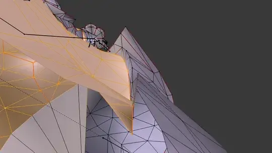 Inner Sideview: Orange part is the upper bust of the original character