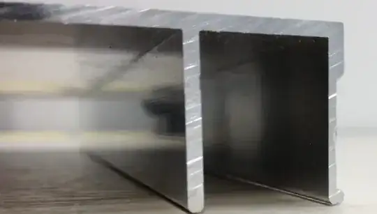 Shiny cut aluminium
