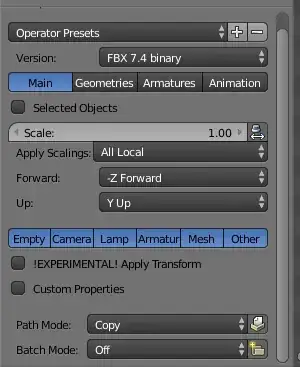 the fbx settings using the "copy" and "embed texture" checkbox
