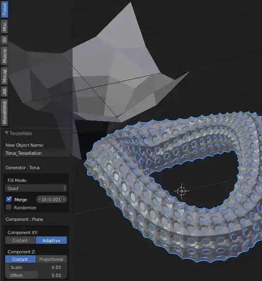 Creating pit or groove topology using the Tissue add-on