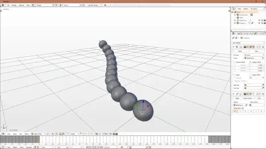 Spheres along a curve