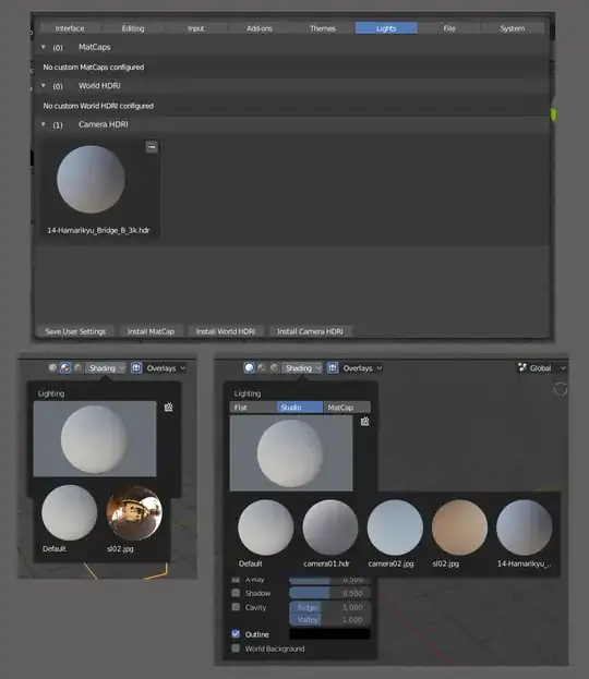 Imported camera HDRI, showing only in Solid Mode Studio Light