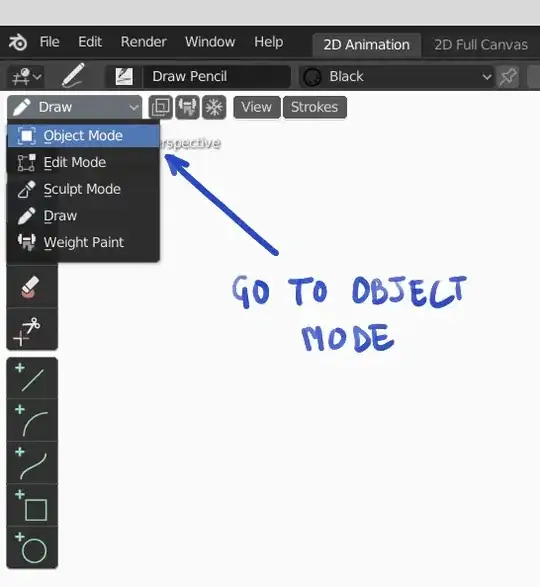 changing to object mode