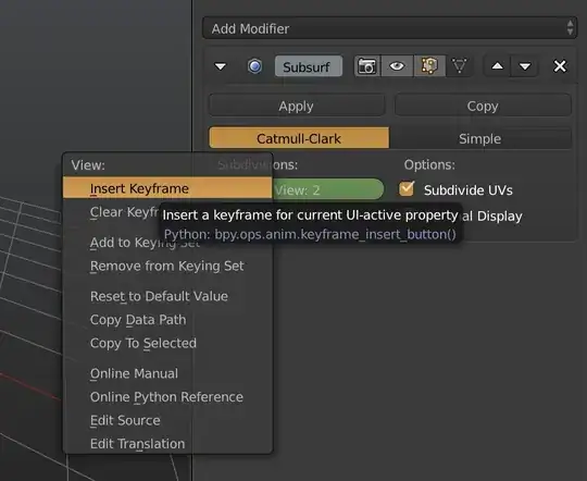 Inserting a keyframe on a modifier value