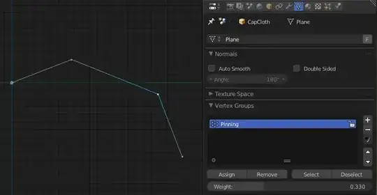 Creating a vertex group for cloth pinning and assigning weights
