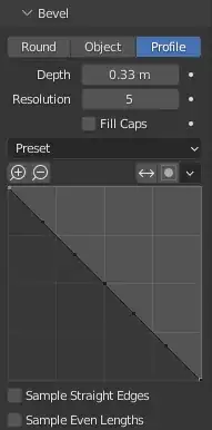 Curve Bevel options