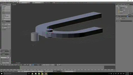 after the difference is applied. i moved the shape so that now two cylinders are visible