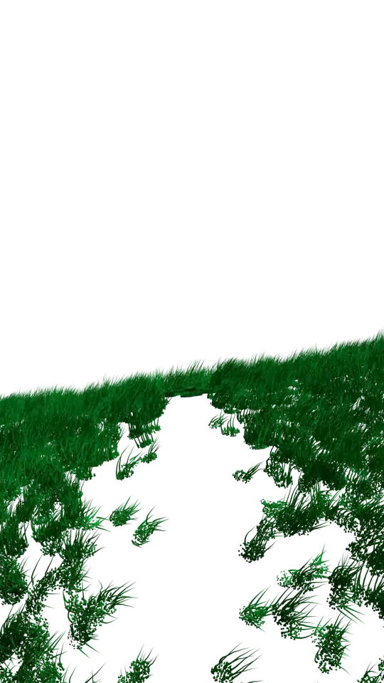 The grass's shadow is disappear when the mesh become transparent