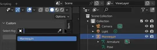 pick an armature object