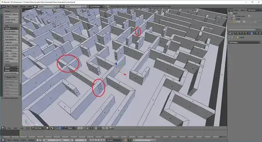 highlighted intersecting/overlapping faces