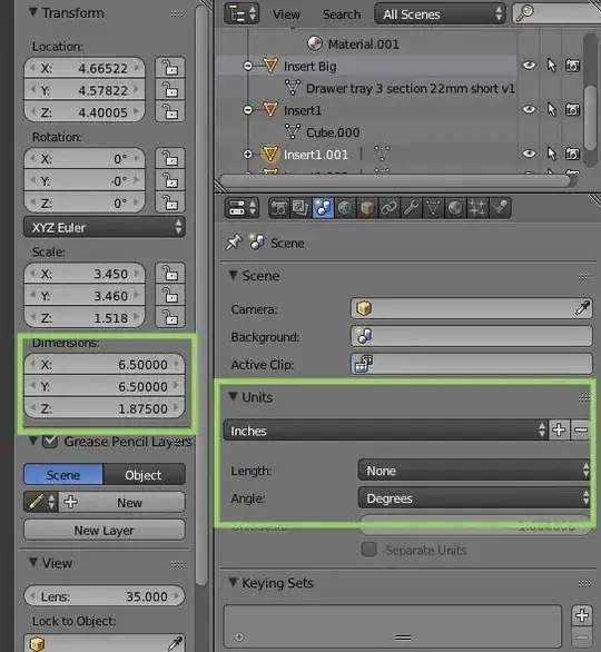 Blender designing in inches