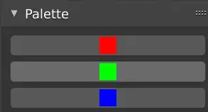 The panel created from the dictionary