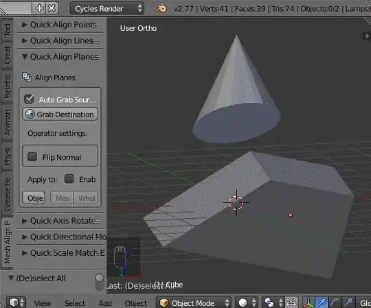 Align two objects by their faces