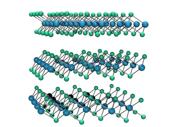 A view of more of the anhydrous cobalt chloride lattice