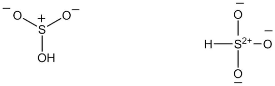 hydrogen sulphite and sulphonate