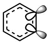 Crude description of the p orbitals that make benzyne’s triple bond