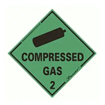 Example of Compressed Gas (2) Hazard Sign