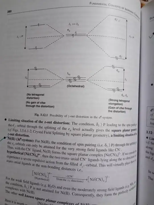 JT distortion in d8 configuration